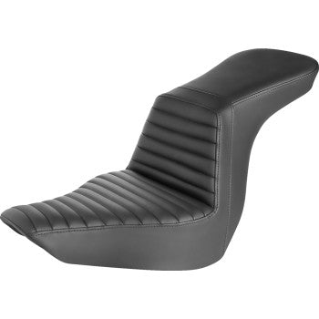 SADDLEMEN  0802-1460  Front Tuck-n-Roll Step-Up Seat  Black For Softail