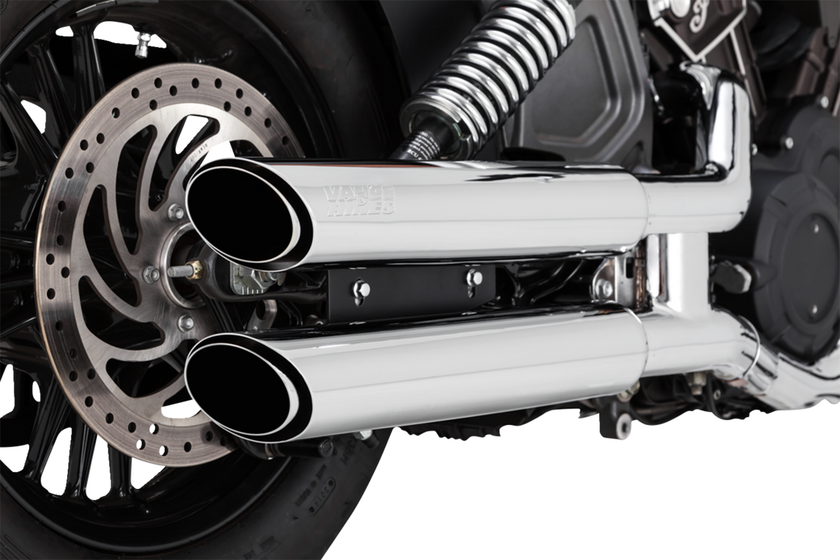 3\" Twin Slash Slip-On Mufflers - Chrome 2015 - 2022