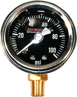 Oil Pressure Gauge - 1.5\" Dial - Bottom Port - Black Face