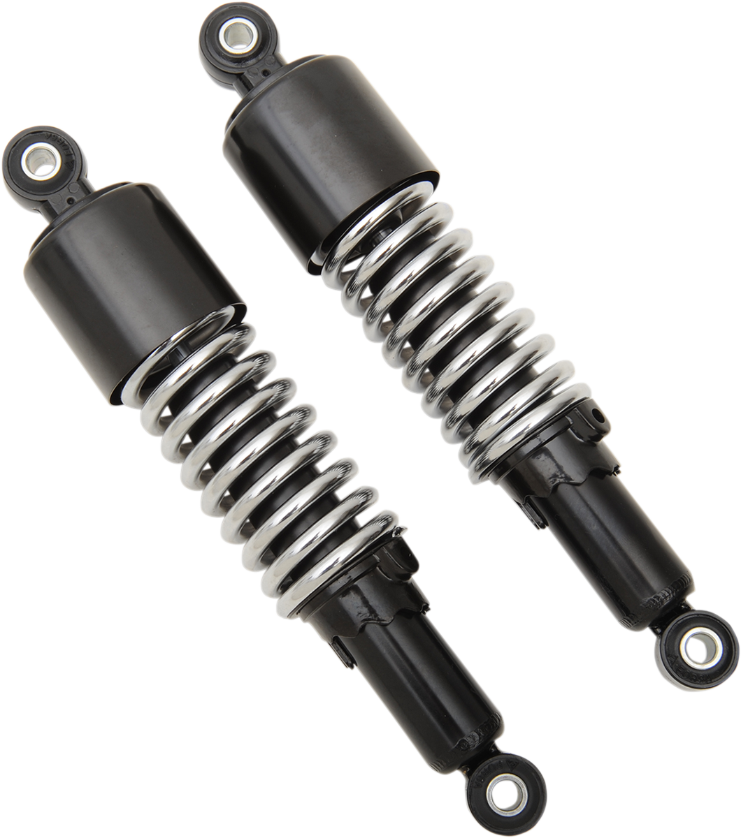 Custom Shorty Shocks with Shroud - Black Body/Chrome Spring Finish - Eye Lowering