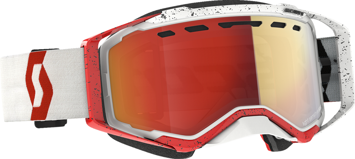 Prospect Snow Goggles - Light Sensitive - White/Red - Red Chrome