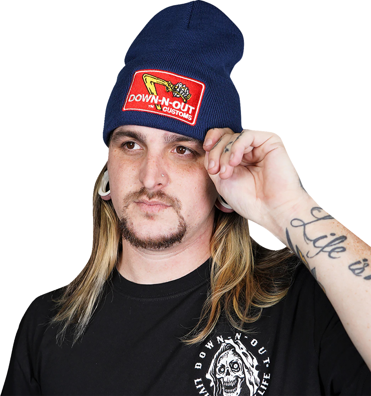 Down-N-Out Shifter Beanie - Navy Blue