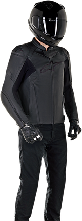 Faster v2 Leather Jacket - Black - US 38 / EU 48