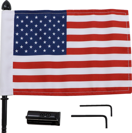 Luggage Rack Flag Mount - 5/8\" Round - With 10\" X 15\" Flag