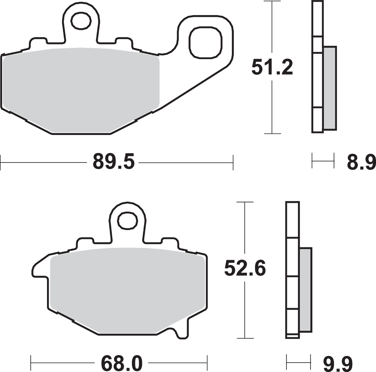 LS Brake Pads - Kawasaki - 687LS 2003 - 2019