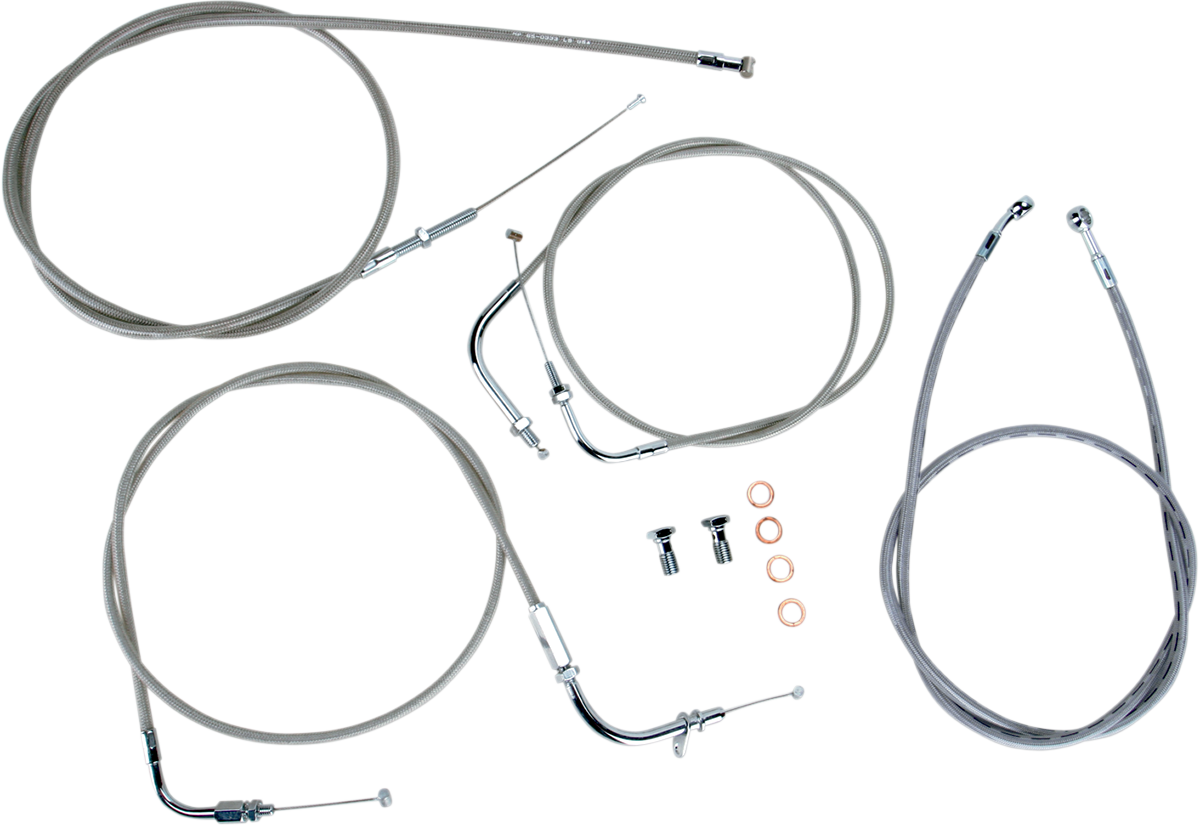 Cable Line Kit - 15\" - 17\" - XVS650CU - Stainless Steel 1998 - 2017