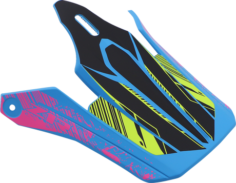 Youth F.I. Visor Kit - Fractal - Matte Blue/Hi-Viz