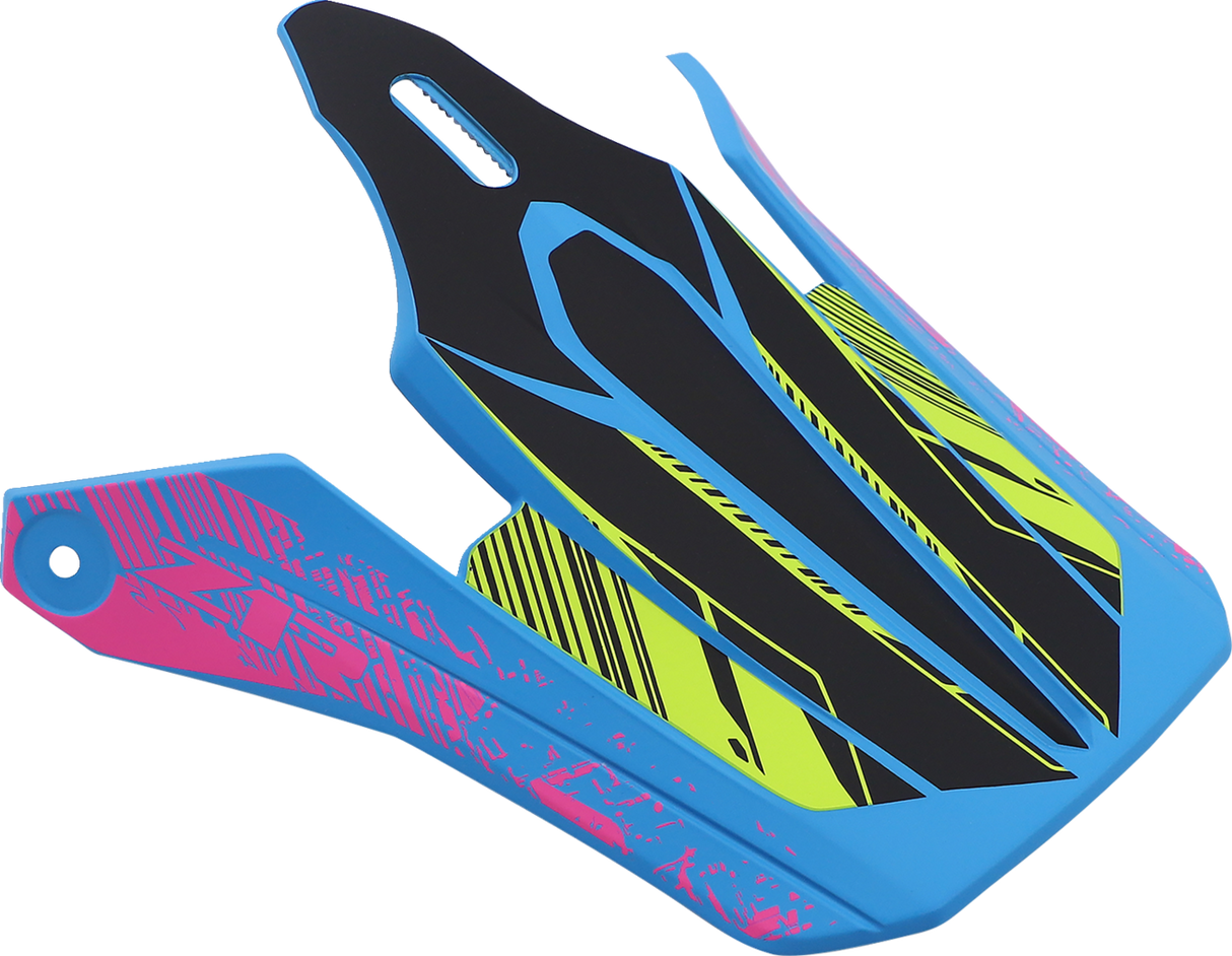 Youth F.I. Visor Kit - Fractal - Matte Blue/Hi-Viz