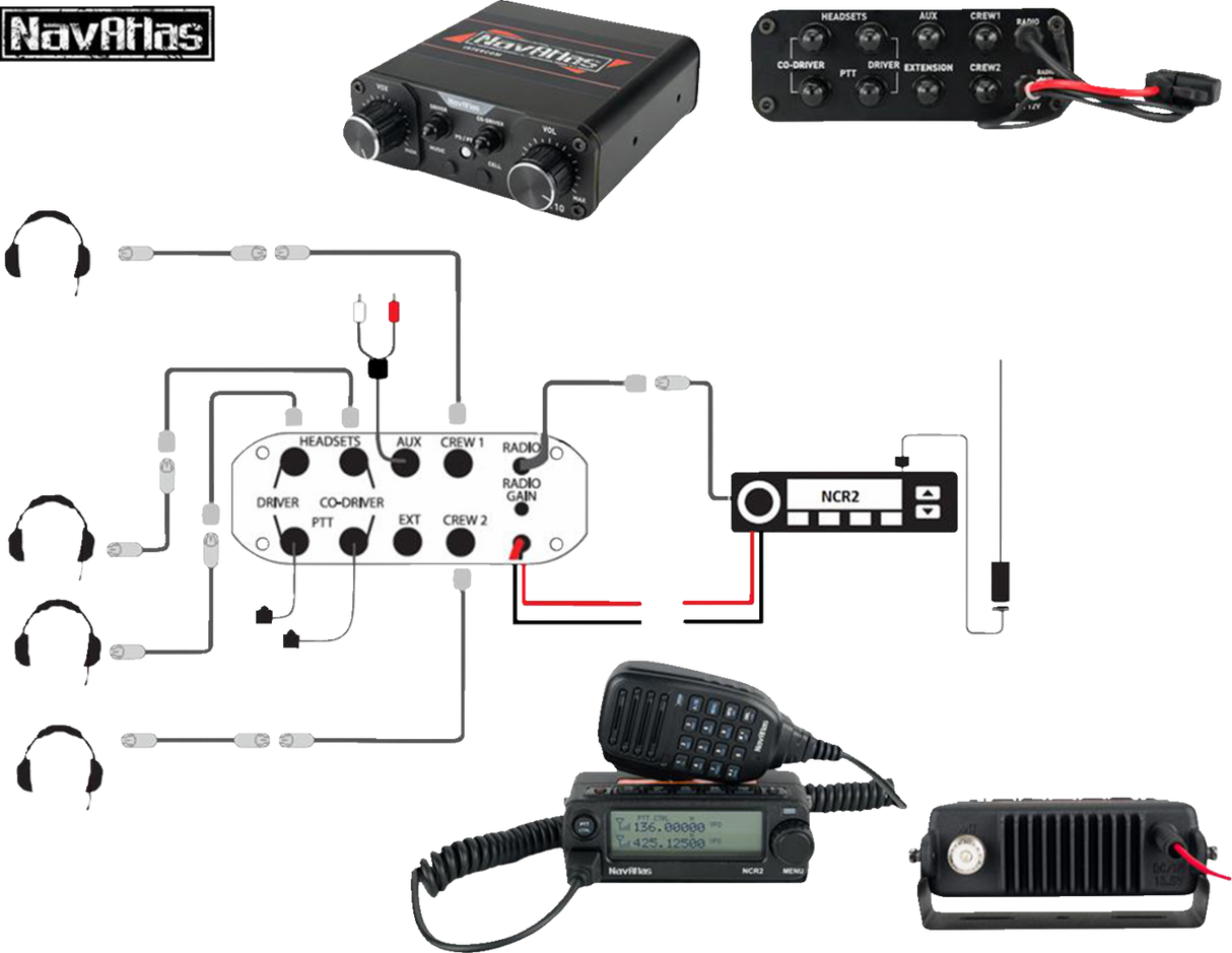 Intercom/Radio and Headset Kit - 4-Seat - Beige