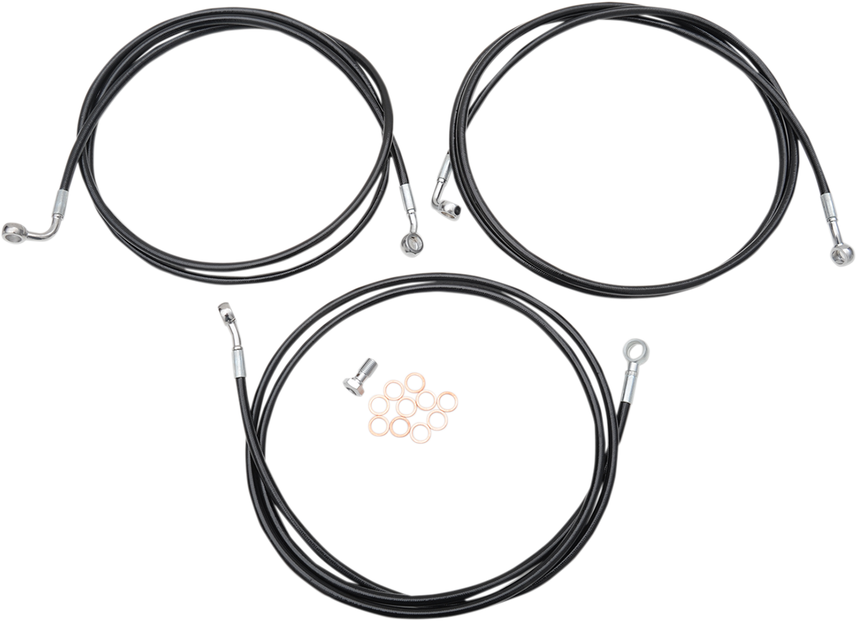 Brake Line - 18\" - 20\" Ape Hanger Handlebars - Black 2014 - 2020