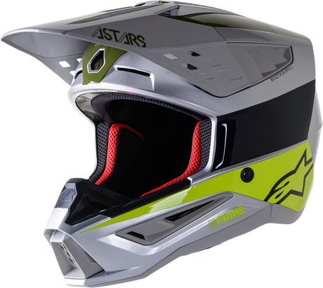 SM5 Helmet - Bond - Silver/Yellow/Green - Small