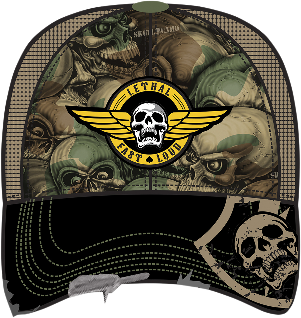 Army Skull Hat - Camo