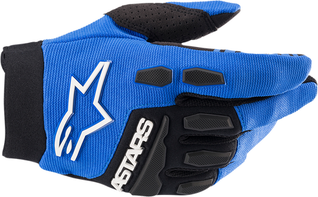 Youth Full Bore Gloves - Blue/Black - Medium