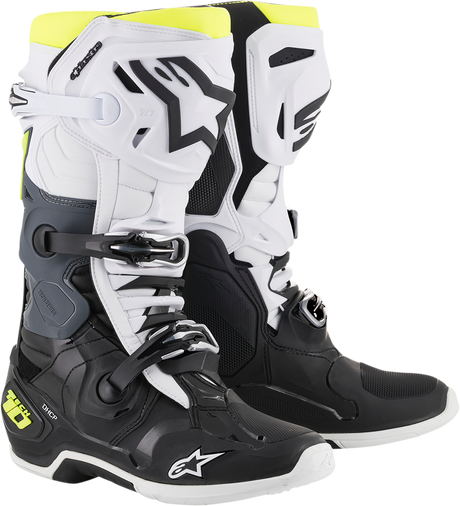 Tech 10 Boots - Black/White/Yellow - US 7