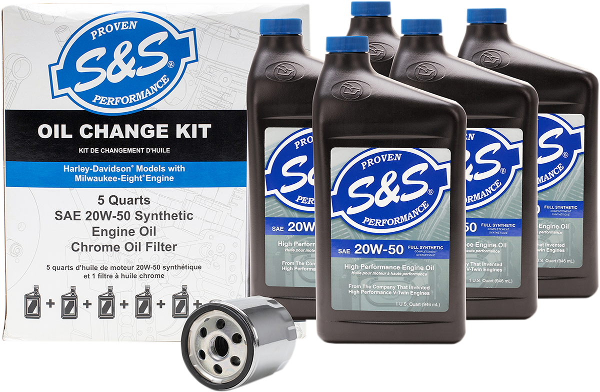 Oil Change Kit - Black Filter - M8 - 5 US quarts 2020 - 2022