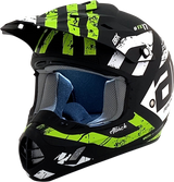 FX-17Y Helmet - Attack - Matte Black/Green - Small