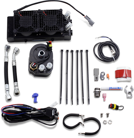 Oil Cooler Kit - Naked - Black - Dyna/FXR/Softail/Touring 1984 - 2006