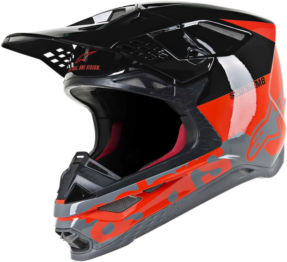 Supertech M8 Helmet - Radium - MIPS® - Red Fluo/Black/Mid Gray Glossy - XL