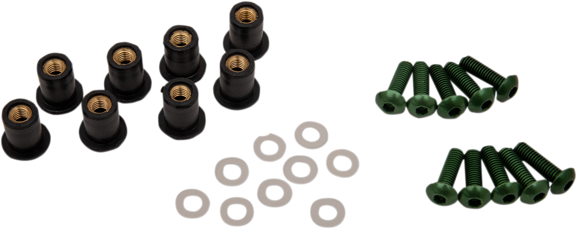 Windscreen Screw Kit - Green