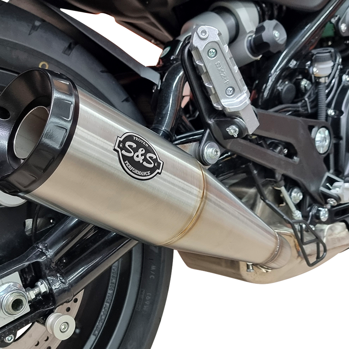 Grand National Slip-On Muffler - Brushed Stainless Steel - X™500