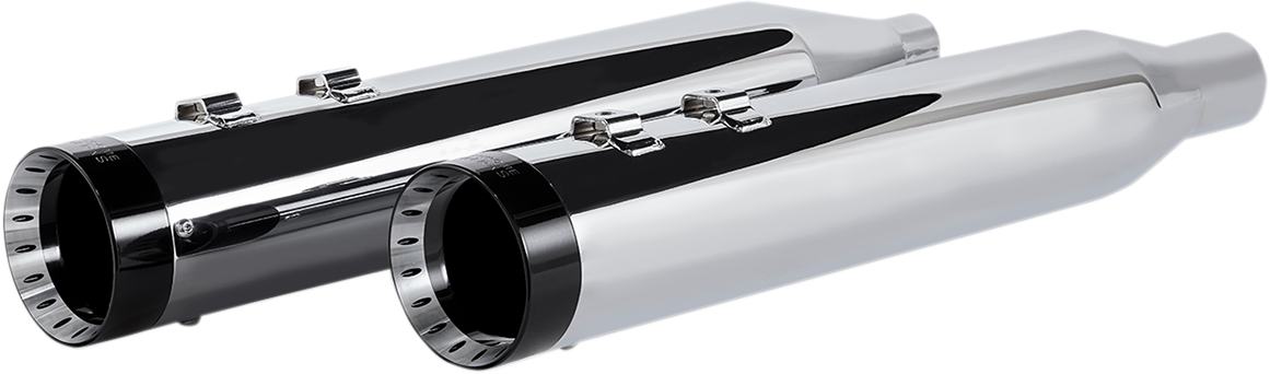 4.5\" Mufflers for Touring - Chrome with Turbine 2017 - 2022