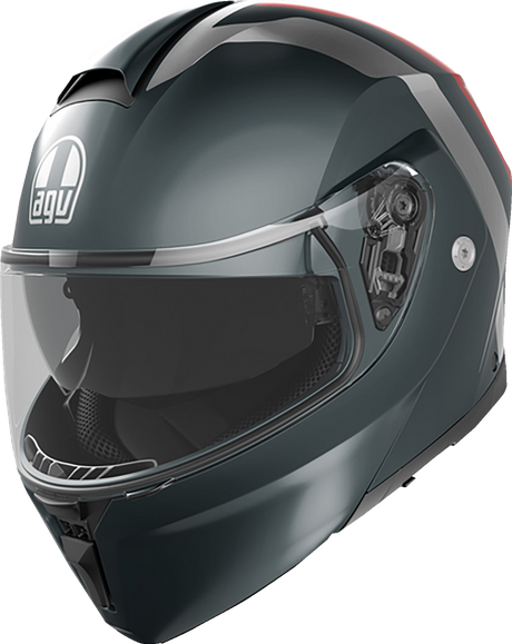 Streetmodular Helmet - Resia - Matte Gray/Silver/Red - 2XL