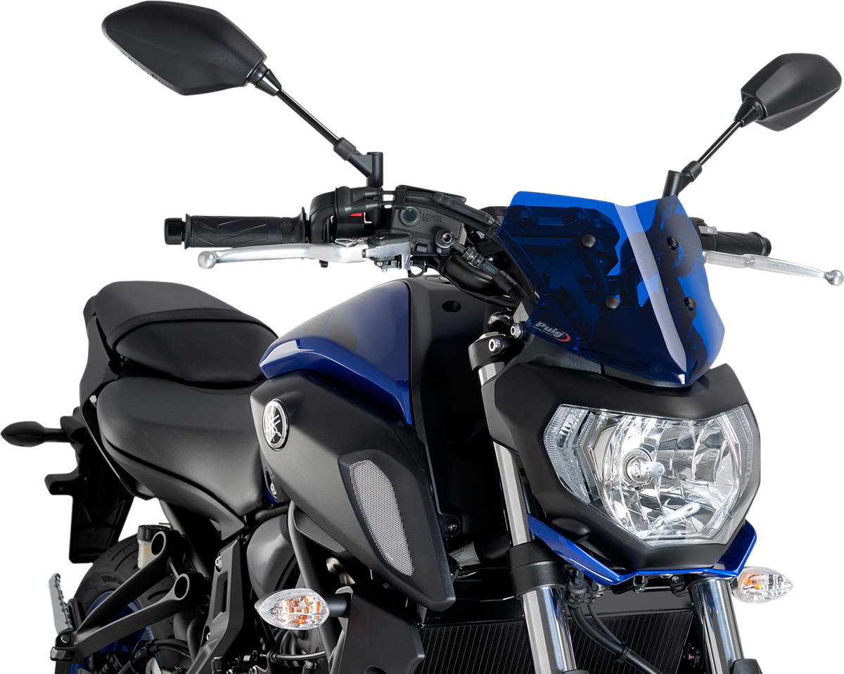 Naked Sport Windscreen - 9\" - Blue - Yamaha 2018 - 2020