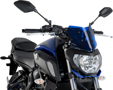 Naked Sport Windscreen - 9\" - Blue - Yamaha 2018 - 2020