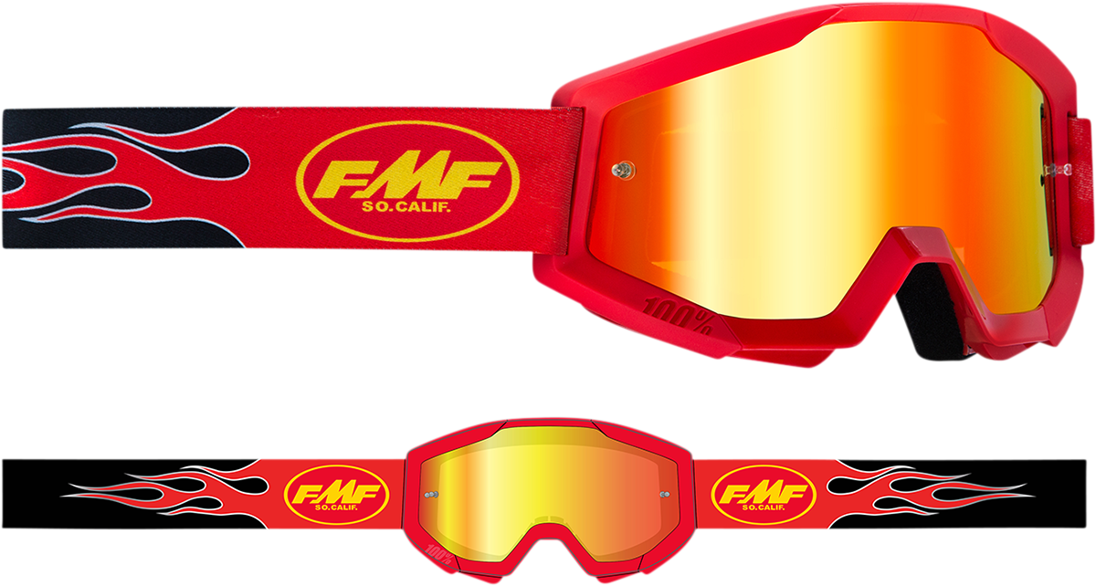 Youth PowerCore Goggles - Flame - Red - Red Mirror