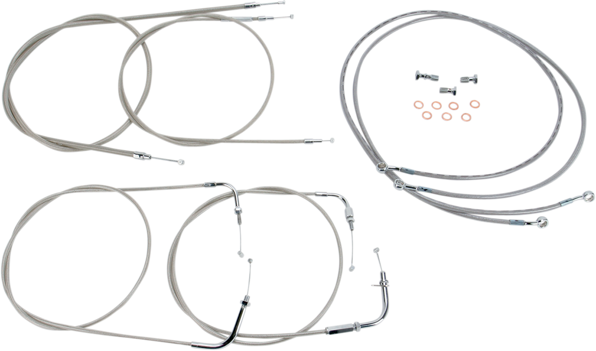 Cable Line Kit - 15\" - 17\" - XVS1100CU - Stainless Steel 1999 - 2009