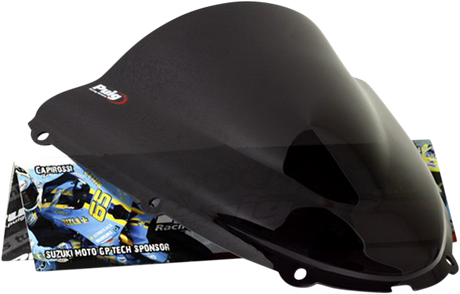 Race Windscreen - 15-3/4\" - Dark Smoke - Ninja 2005 - 2008