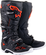 Tech 7 Enduro Boots - Black/Red Fluorescent - US 7