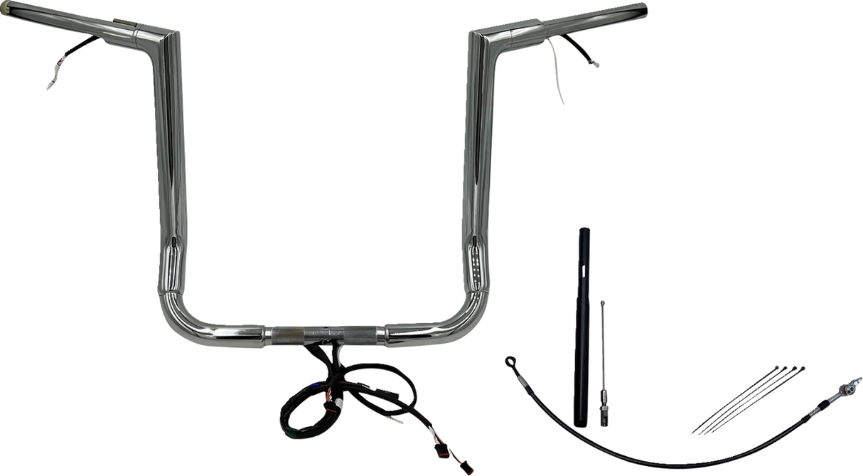 Handlebar Kit - Flat Top - 16\" - Chrome 2021 - 2022