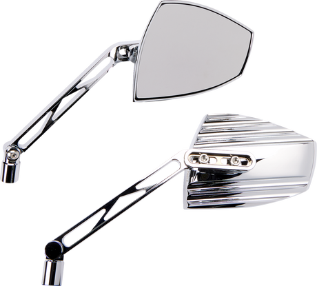 Mirrors - Wave - Side View - Triangle - Chrome