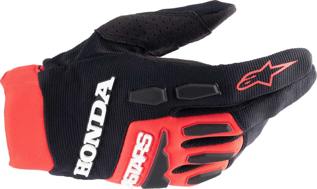 Honda Full Bore Gloves - Bright Red/Black - 2XL