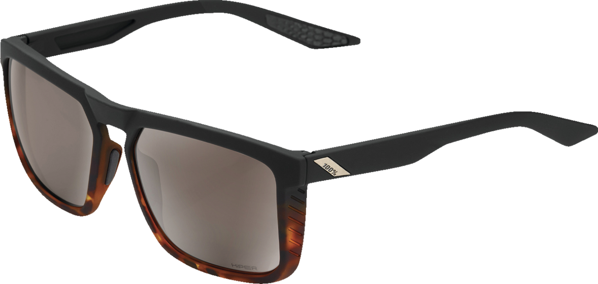 Renshaw Sunglasses - Soft Tact Black/Havana Fade - HiPER Silver Mirror