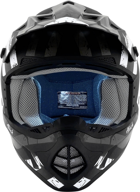 FX-17Y Helmet - Attack - Matte Black/Silver - Small