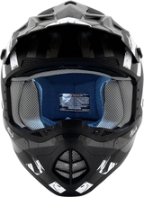 FX-17Y Helmet - Attack - Matte Black/Silver - Large