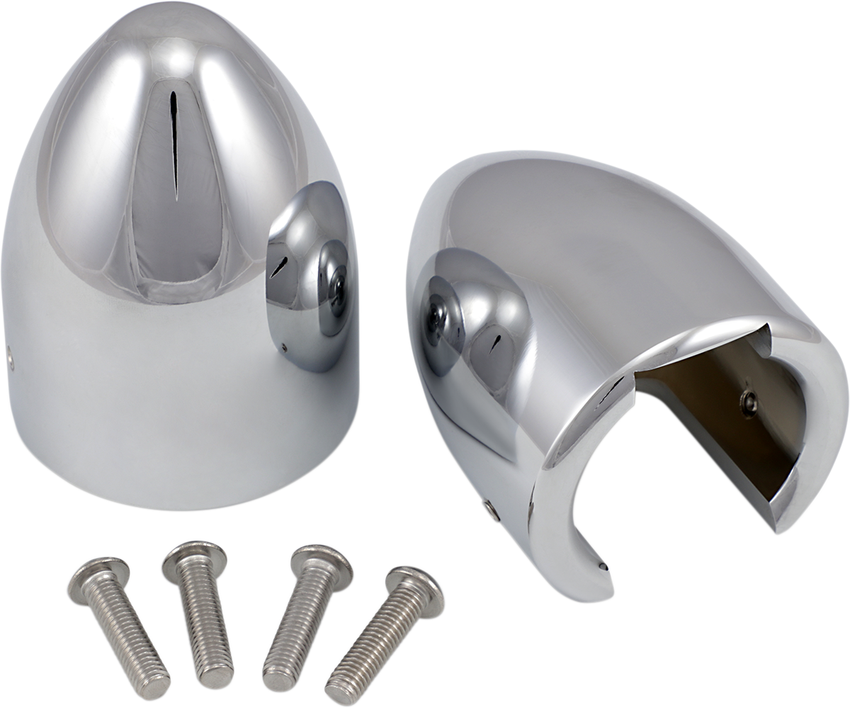 Fork Bullets/Axle Nut Covers - Chrome 1987 - 2017