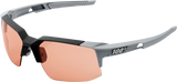 Speedcoupe Sunglasses - Stone Gray - Coral Mirror