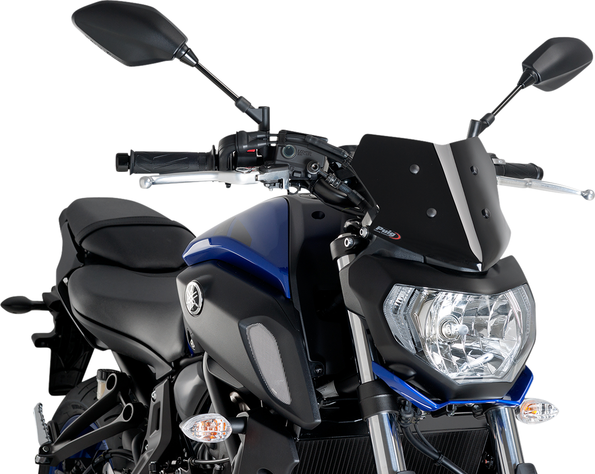 Naked Sport Windscreen - 9\" - Black - Yamaha 2018 - 2020