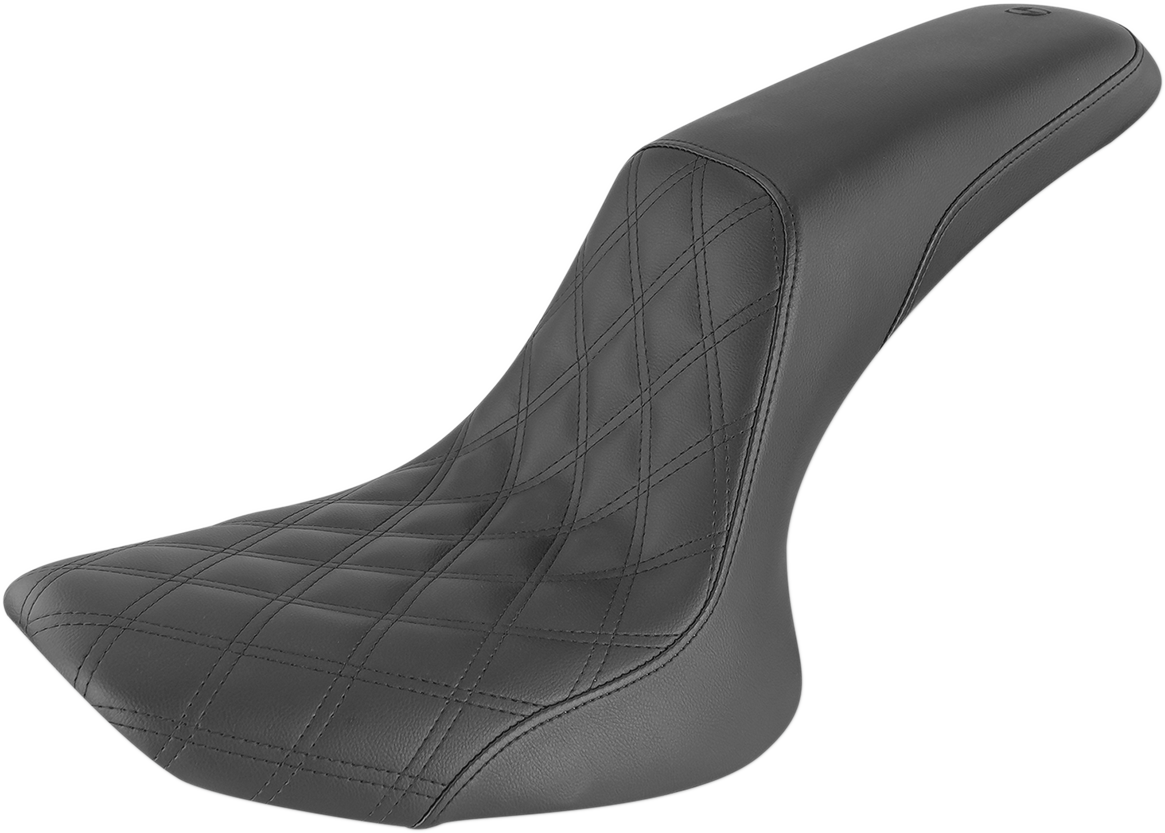 Profiler Seat - Front Lattice/Rear Smooth - Black - FXST/FLST \'84-\'99 1984 - 1999