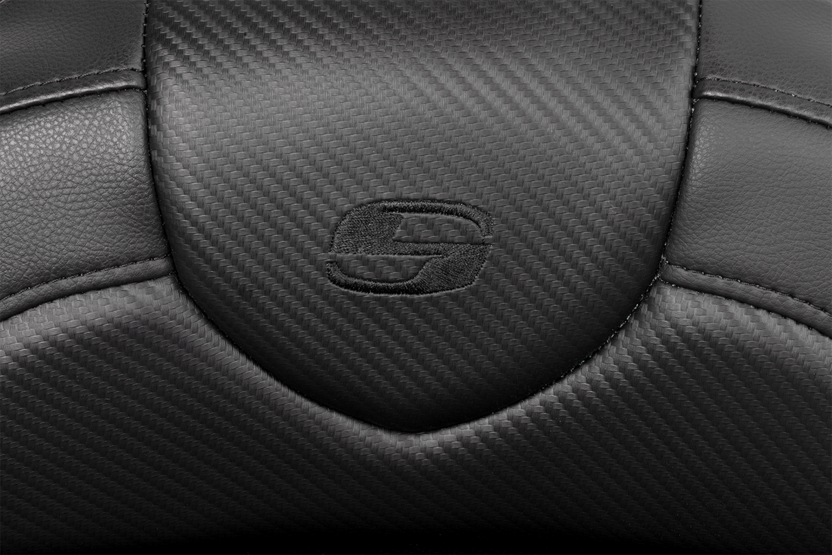 Roadsofa™ Seat - with Backrest - Carbon Fiber - Black Stitch - FL \'08-\'19 2008 - 2019