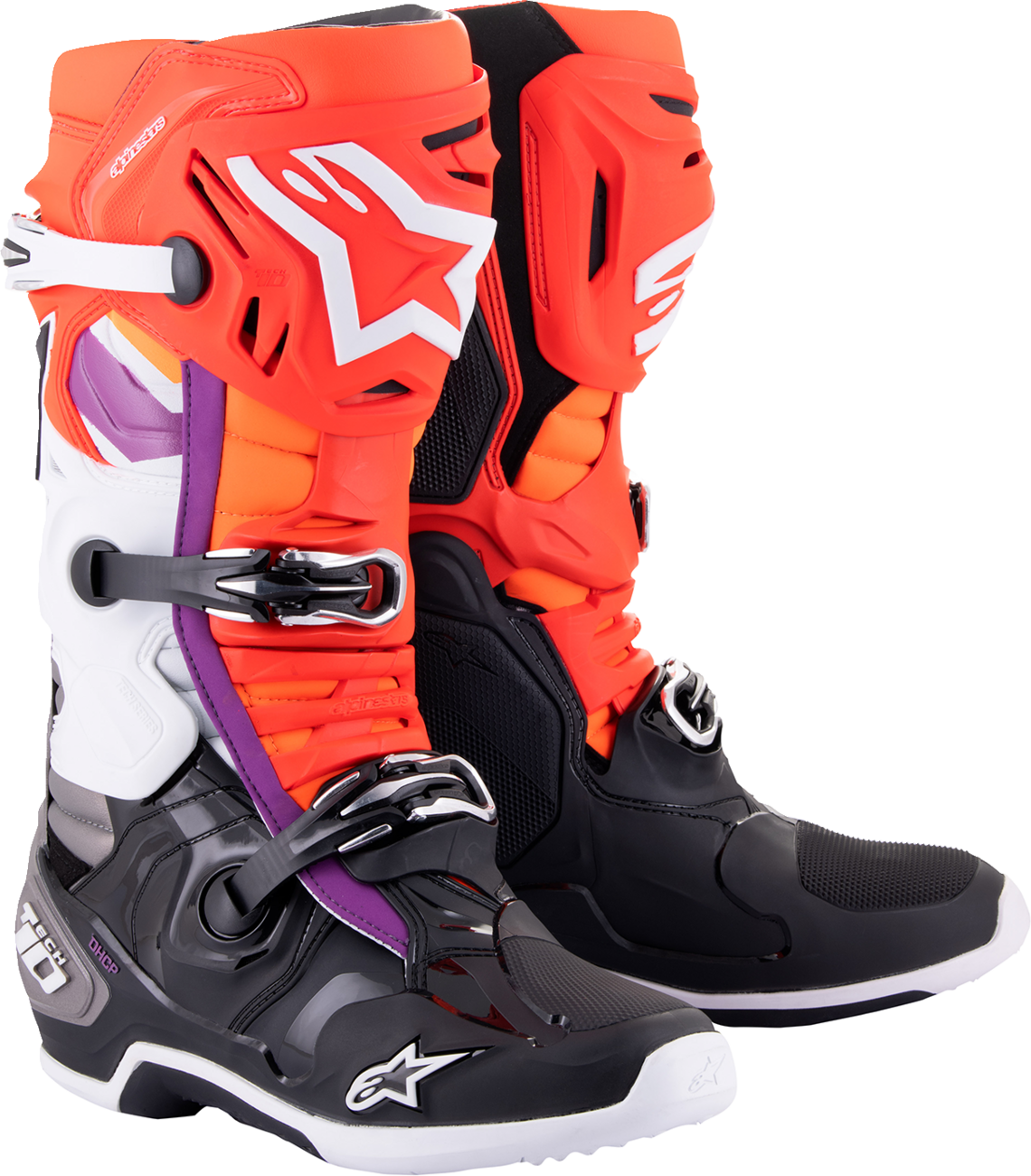 Tech 10 Boots - Black/Red/Orange/White - US 14