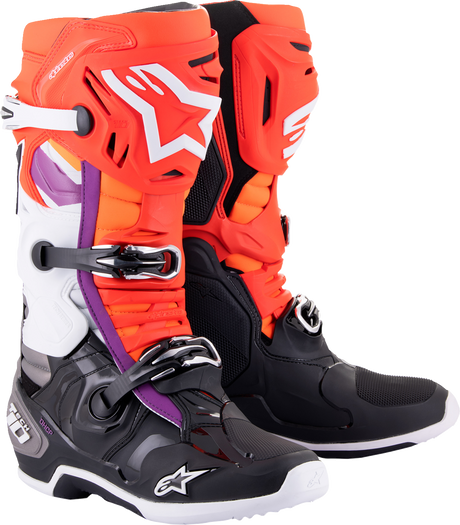 Tech 10 Boots - Black/Red/Orange/White - US 10