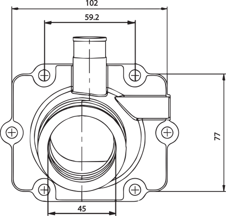 Carburetor Mounting Flange - Polaris 2001 - 2004