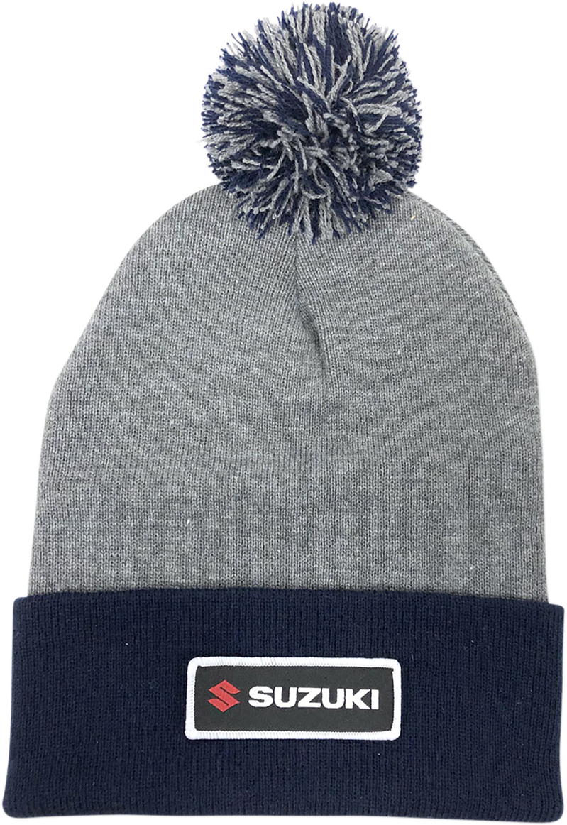 Suzuki Pom Beanie - Gray/Navy