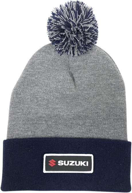 Suzuki Pom Beanie - Gray/Navy