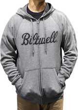 Script Zip-Up Raglan Hoodie - Heather Gray - XL