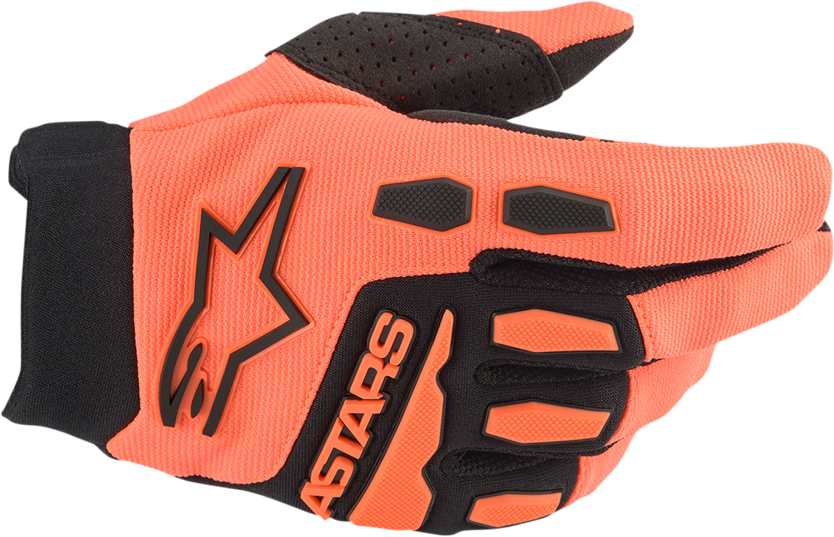 Youth Full Bore Gloves - Orange/Black - Medium